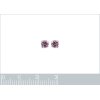 Boucles d'oreilles clous puces femme 4 mm - Marie - argent massif - cristal rose