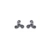 Boucles d'oreilles clous puces croix bretonne Triskell 5 mm - argent massif 925