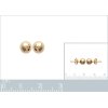 Boucles d'oreilles puces boules 6 mm femme perles plaqué or jaune 750 tiges