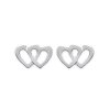 Boucles d'oreilles clous puces coeurs 7 mm femme - Anna - argent 925 rhodié