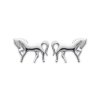 Boucles d'oreilles clous tiges chevaux de dressage 9 mm - Romy - argent 925