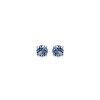 Boucles d'oreilles tige puces clous 3 mm - Lena - argent massif - cristal bleu