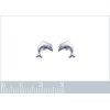 Boucles d'oreilles enfant puces dauphin 10 mm - Marthe - argent 925 rhodié