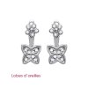 Boucles d'oreilles contours de lobe 15 mm - Orlane - argent 925 rhodié - zircons