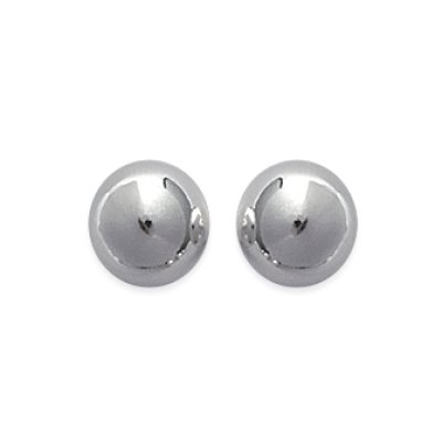 Boucles d'oreilles 8 mm clous tiges puces boules - Noemie - argent massif 925