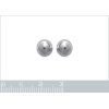 Boucles d'oreilles 8 mm clous tiges puces boules - Noemie - argent massif 925