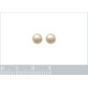 Boucles d'oreilles 10 mm puces clous - Giulia - argent massif - imitation perle