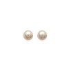 Boucles d'oreilles 4 mm puces clous - Sophie - argent massif - imitation perle