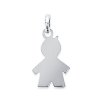 Pendentif argent massif 925 rhodié