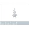 Pendentif argent massif 925 rhodié