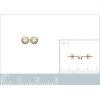 Boucles d'oreilles plaqué or 750 rondes oxyde de zirconium puces clous 3 mm