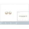 Boucles d'oreilles 6 mm puces clous - Stella - argent massif - imitation perle