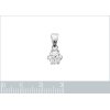 Pendentif argent massif 925 rhodié et oxyde de zirconium