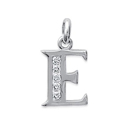 Pendentif argent massif 925 rhodié et oxyde de zirconium