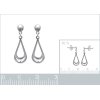 Boucles d'oreilles 20 mm gouttes pendantes clous - Livia - argent massif 925