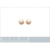 Boucles d'oreilles 8 mm puces clous - Amira - argent  925 - imitation perles