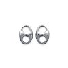 Boucles d'oreilles grain de café 8 mm puces clous - Leane - argent massif 925