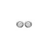 Puces d'oreilles clous rondes 2 mm - Jeanne - argent 925 rhodié - zircon blanc