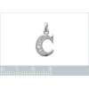 Pendentif argent massif 925 rhodié et oxyde de zirconium