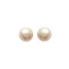 Boucles d'oreilles 8 mm puces clous - Eloïse - argent massif - imitation perle