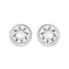 Boucles d'oreilles puces 3 mm clous - Tania - argent massif 925 - cristal blanc