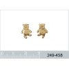 Boucles d'oreilles Plaqué Or puces d'oreille enfant ours ourson 11mm x 8mm