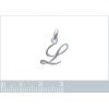 Pendentif argent massif 925 rhodié