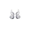 Boucles d'oreilles puces 9 mm tige clous - Mayar - argent 925 rhodié - zirconium