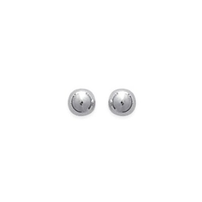 Boucles d'oreilles 4 mm boules puces clous - Marine - argent massif 925 rhodié