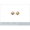 Boucles d'oreilles coquillage puces Plaqué Or jaune 6mm x 6mm