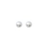 Boucles d'oreilles perles d'imitation blanches plaqué or 750