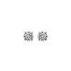 Boucles d'oreilles puces clous cristal transparent 4mm - Iris - argent massif