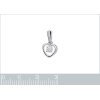 Pendentif argent massif 925 rhodié et oxyde de zirconium