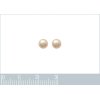 Boucles d'oreilles 6 mm puces clous - Laure - argent  925 - imitation perles