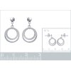 Boucles d'oreilles pendantes 18 mm rondes anneaux - Alixe - argent massif 925