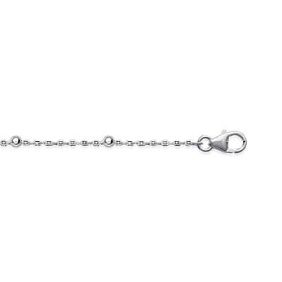 Bracelet argent massif 925 rhodié longueur 18 cm