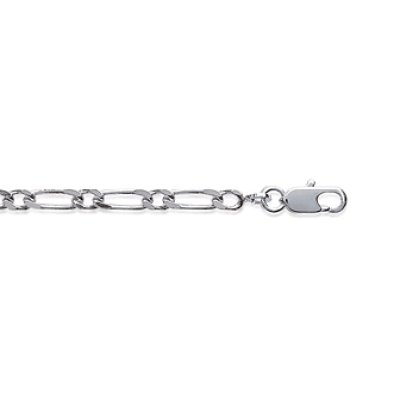 Bracelet argent massif 925 rhodié longueur 21 cm