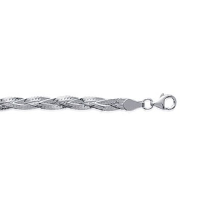 Bracelet argent massif 925 rhodié longueur 18 cm