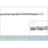 Bracelet argent massif 925 rhodié longueur 18 cm