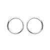 Boucles d'oreilles rondes puces anneau 11 mm - Alix - argent massif 925/000