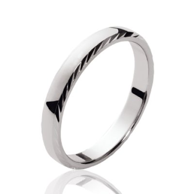 Bague argent massif 925 rhodié