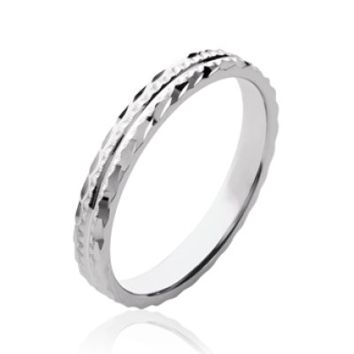 Bague argent massif 925 rhodié