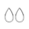 Boucles d'oreilles gouttes Argent 925 rhodié Oxyde de Zirconium