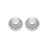 Boucles d'oreilles rondes puces Nacre Argent 925